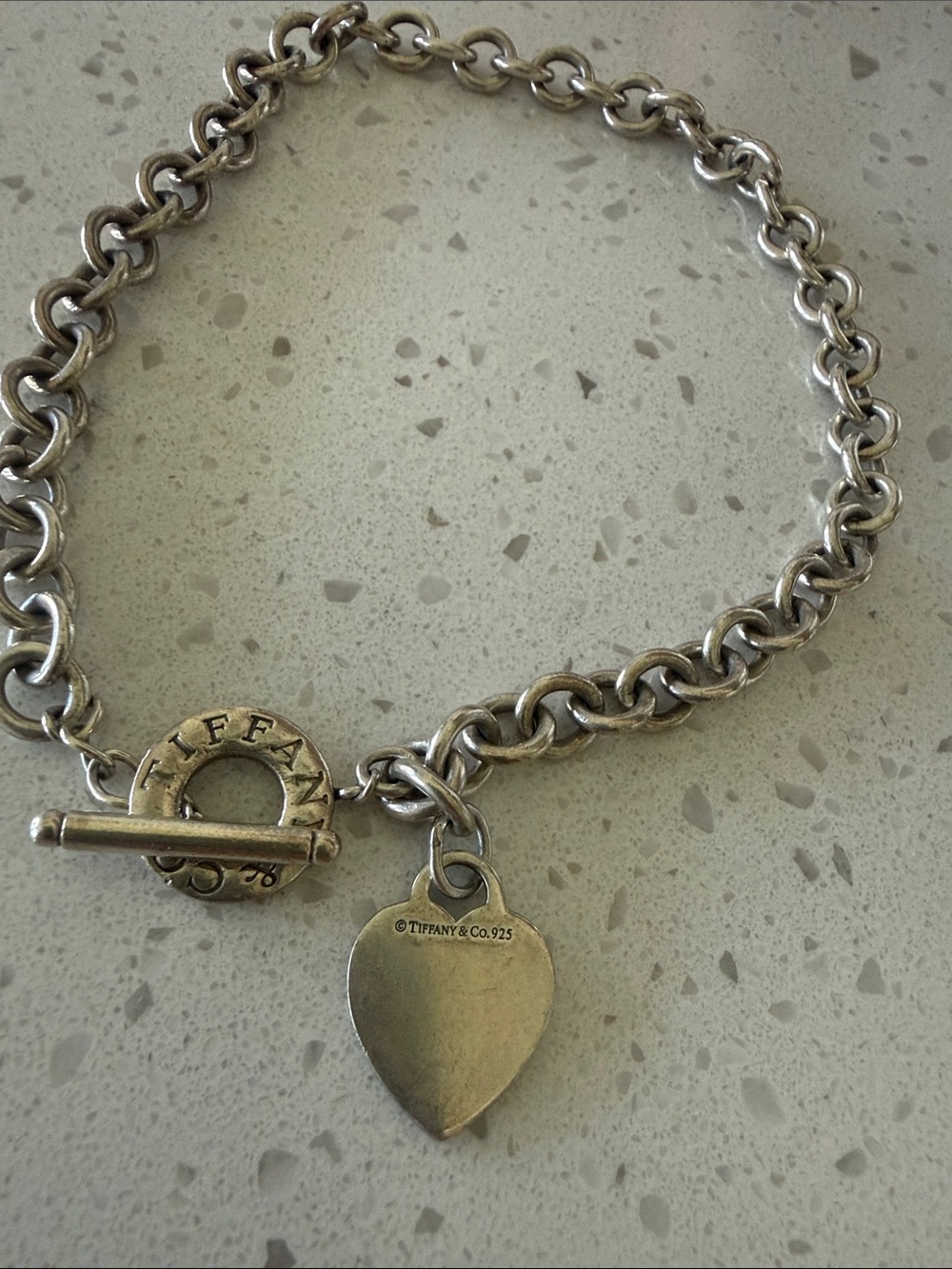 Tiffany & Co. Heart Tag Toggle Necklace - Silver